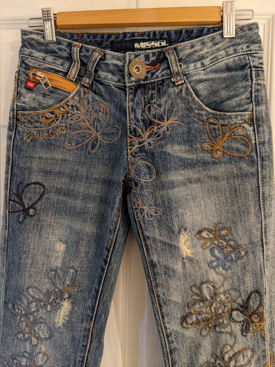 Miss Sixty Denim - Miss Sixty Beautifully Embroidered Blue Denim Jeans